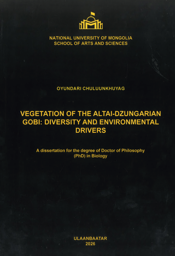 Vegetation of the altai-dzungarian gobi: Diversity and environmental drivers
